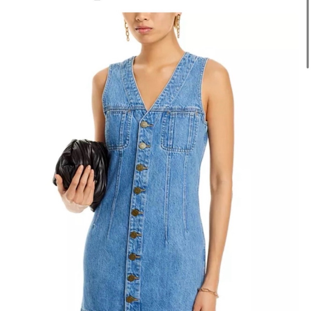 Frame Denim Button-Down Mini Dress